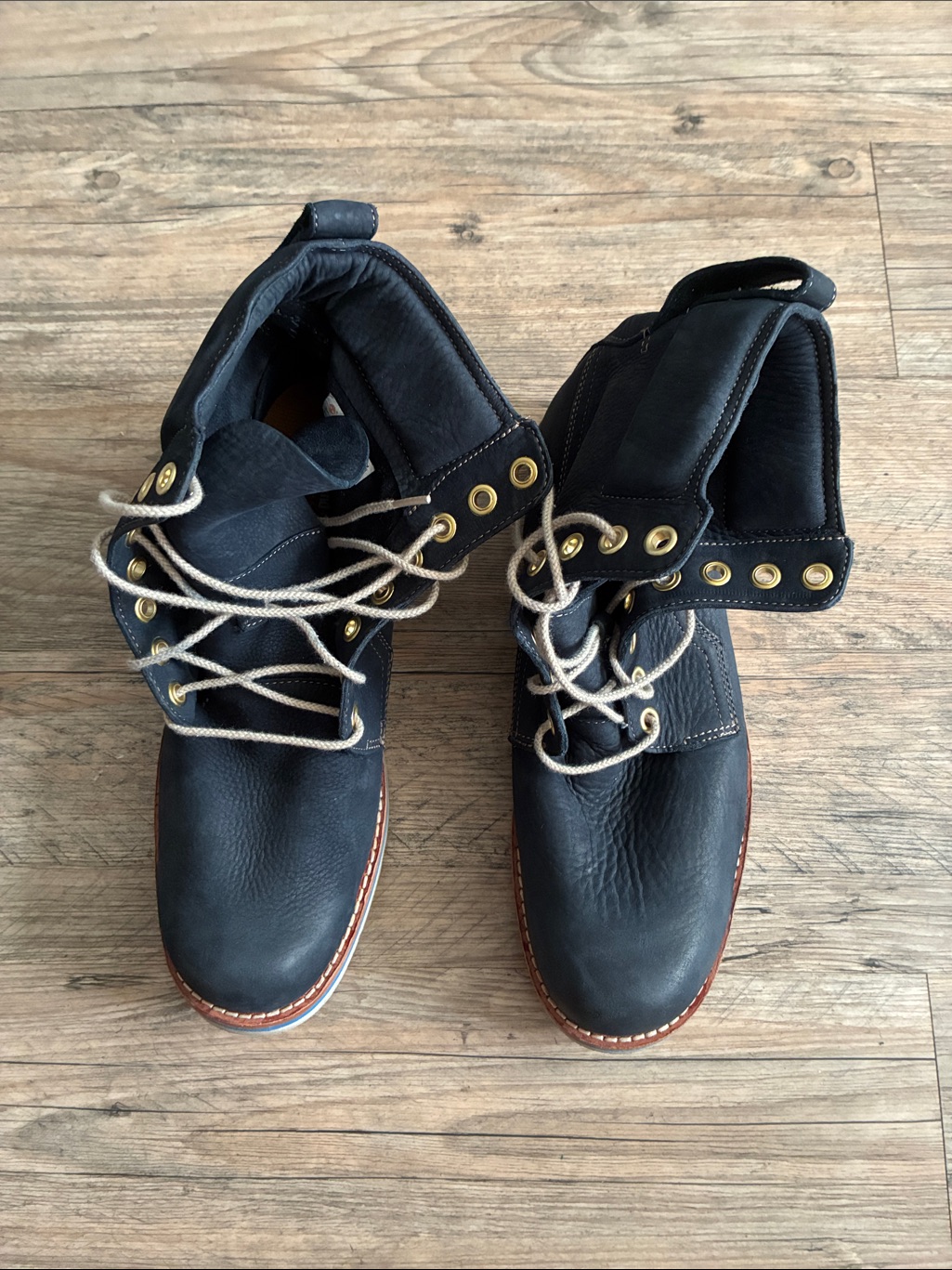 Timberland Earthkeepers Blue Leather Lace-Up Boots